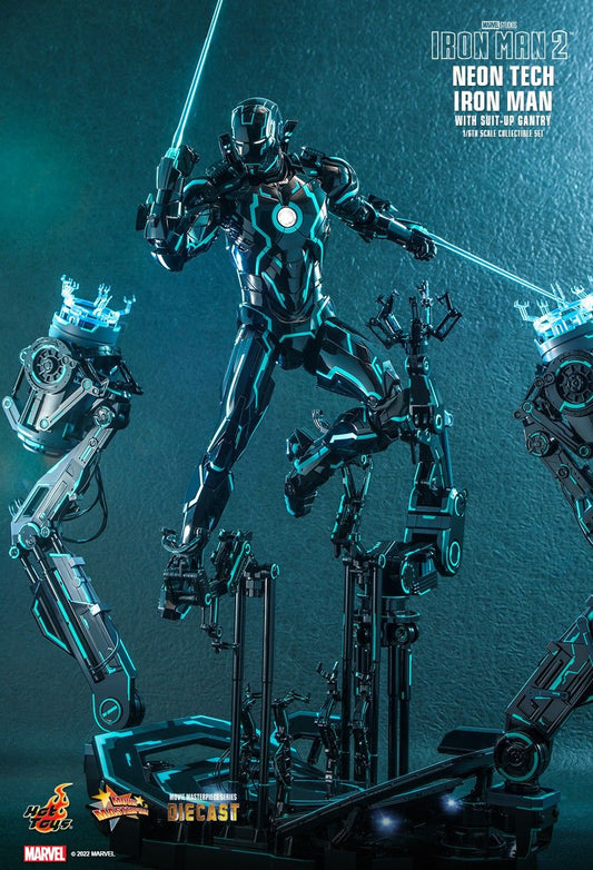 Iron Man Neon Tech with Suit Up Gantry - Iron Man 2